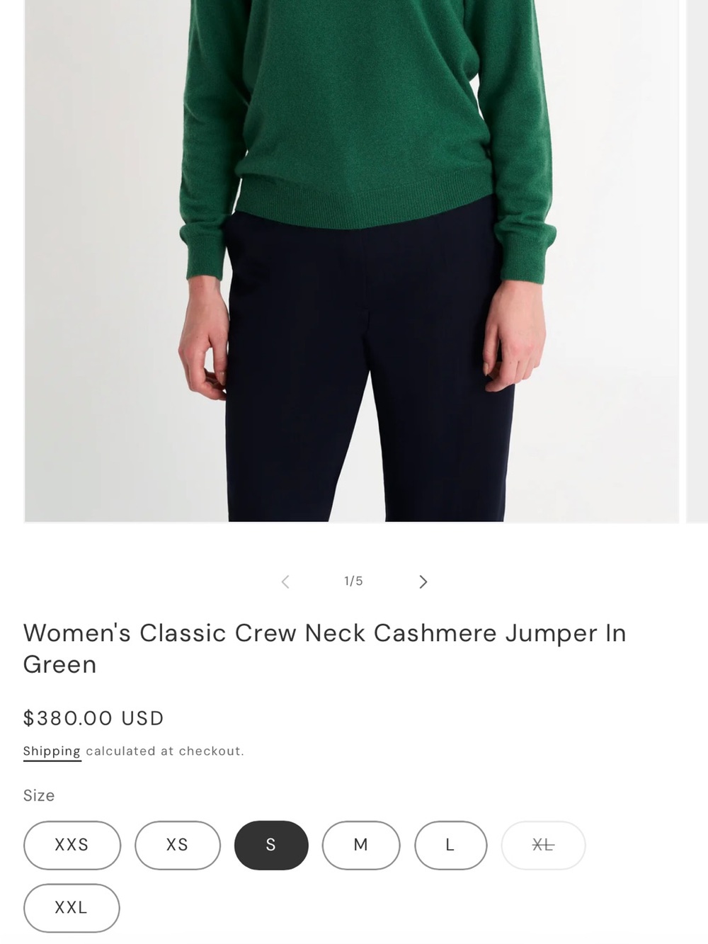 EUC / Like New Pringle of Scotland Classic Crew Neck Cashmere Jumper In Green - Picture 6 of 8